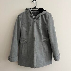 Covington Grey Hooded Zip-Up Jacket